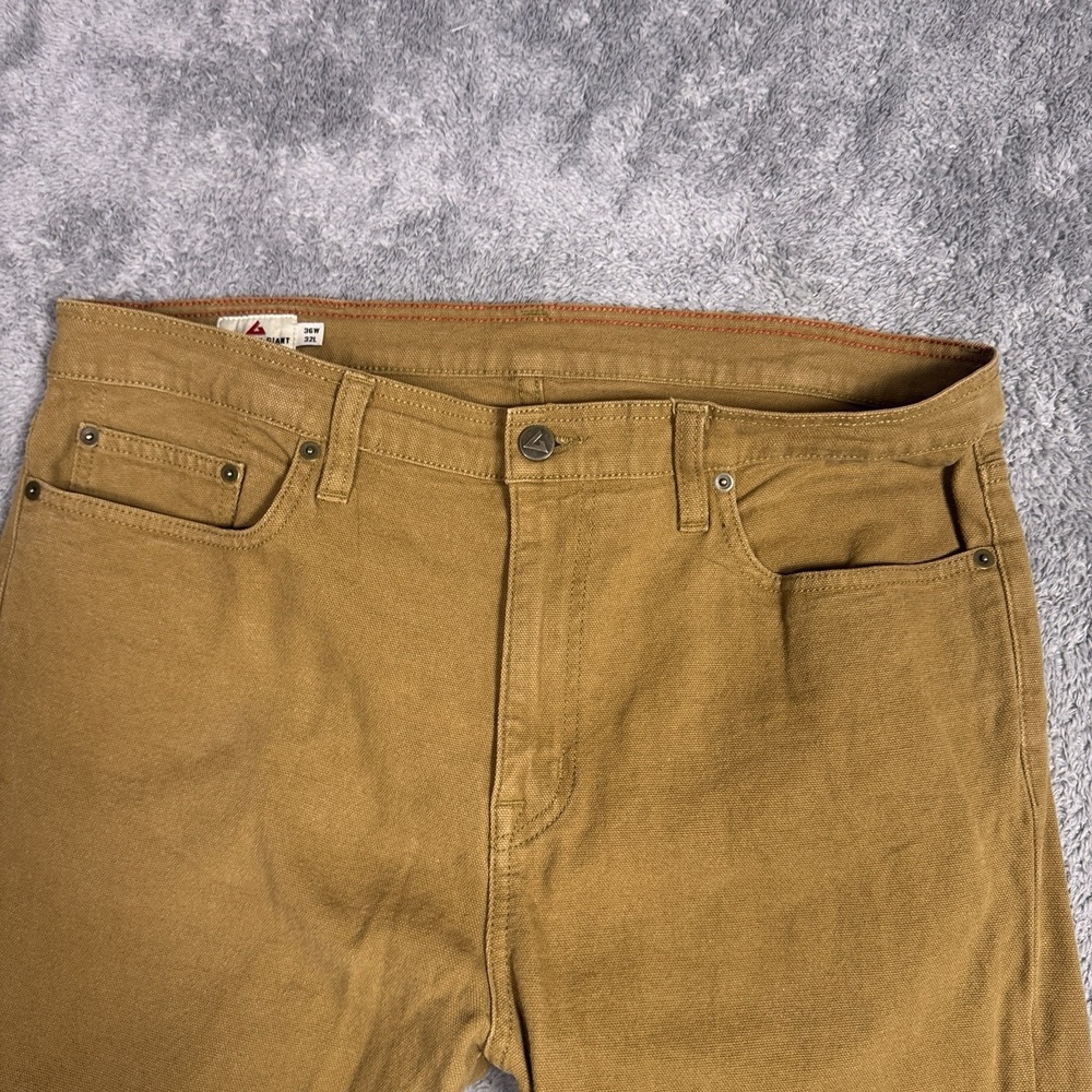 American Giant Roughneck Pants Mens 36x32 Canvas Brown Straight Leg - Picture 3 of 10